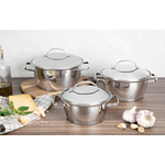 JOGO DE PANELAS ACO INOX 3 PEÇAS ALLEGRA