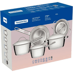 JOGO PANELAS AÇO INOX 5 PEÇAS ALLEGRA