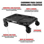 CARRINHOS DE 4 RODAS PARA CAIXAS EMPILHAVEIS STACKTECH