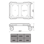 CARRINHOS DE 4 RODAS PARA CAIXAS EMPILHAVEIS STACKTECH