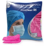 Touca Descartável Sanfonada Rosa 100 un | Protclean