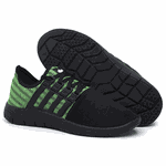 Tênis Esportivo Caminhada e Academia Mesh Preto/Verde