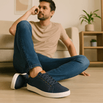 Sapatênis Masculino Slip on em Lona Marinho