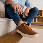 Sapatênis Masculino Slip on Sintético Caramelo