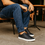 Sapatênis Masculino Slip on Sintético Preto