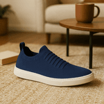 Tênis Masculino Knit Azul Marinho