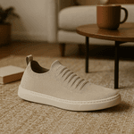 Tênis Masculino Knit Bege