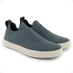 Tênis Masculino Knit Cinza Escuro