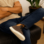 Tênis Knit Masculino Marrom Claro