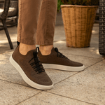 Tênis Knit Masculino Marrom Claro