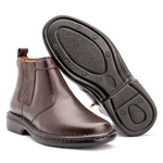 Bota Masculina Conforto Em Couro Legítimo Café