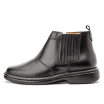 Bota Masculina Conforto Em Couro Legítimo Preto