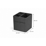 Porta Canetas Personalizavel Deskminder Preto Metalizado