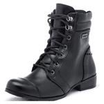 BOTA COTURNO MILITAR MOTOCICLISTA FEMININA DiConfort PRETA