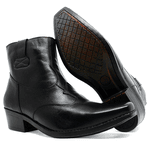 BOTA MASCULINA EM COURO PRETO 401