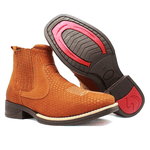 BOTA COUNTRY EM COURO SNAKE CARAMELO 521