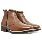 BOTA COUNTRY MASCULINA TEXANA EM COURO HAVANA 522