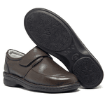 Sapato Conforto Ortopédico Anti Stress Feminino Em Couro 6020/cf