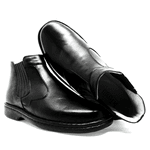BOTA BOTINA MASCULINA CONFORTO SOCIAL EM COURO PRETO 351