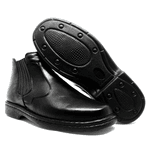 BOTA BOTINA MASCULINA CONFORTO SOCIAL EM COURO PRETO 351