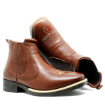 BOTA COUNTRY MASCULINA EM COURO HAVANA 521