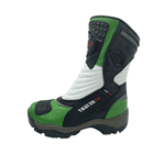 Bota Masculina Motociclista Verde Branco Couro DIfranca - 952