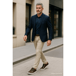 Tênis Masculino Casual Pinhão Couro Floater DIfranca - 010