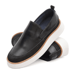 Sapato Casual Masculino Slip On Couro DIfranca - 7706 - Preto