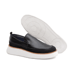 Sapato Casual Masculino Slip On Couro DIfranca - 7706 - Preto