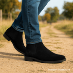 Bota Chelsea Feminina Couro DIfranca PN1777 - Preto