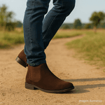 Bota Chelsea Feminina Couro DIfranca PN1777 - Café