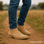 Bota Chelsea Feminina Couro DIfranca PN1777 - Areia