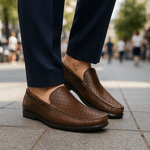 Mocassim Casual Couro Legítimo Open Plot Tricê Difranca - 969 - Havana