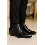 Bota Semi Country Masculina Couro Legítimo New Texas Reta Oposta - 610 - Preto
