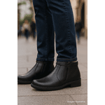 Bota Social Concha Couro Floater Zíper Ranster - 1600 - Preta