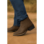 Bota Country Austin Masculina Couro Florão Fakcini - 2043 - Café