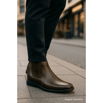 Bota Social Masculina Linha Conforto Couro Floater Piacezzi - 1801 - Café