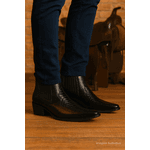 Bota Masculina Semi Country Texas Reta Oposta - 622 - Preto