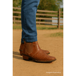Bota Country Masculina Cano Curto Couro Legítimo Tricê Piacezzi - 1016 - Pinhão