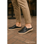 Mule Masculino Couro Floater High Cutline Empire Lecas - 12060 - Preto