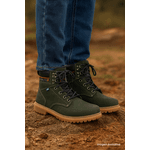 Bota Adventure Cano Médio Couro Nobuck Azimute - Pedra - Oliva