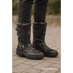 Bota Motociclista Cano Médio Fecho Fivela Azimute - Tornado - Preto