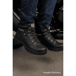 Bota Motociclista Cano Médio Com Protetor Azimute - 1900 - Preto