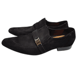 Sapato Masculino Italiano em Couro Social Executivo Preto Goggins Bico Fino Ref: 121 Preto