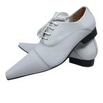Sapato Masculino Italiano em Couro Social Executivo Branco Caze Bico Fino Ref: 134 Branco