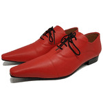 Sapato Masculino Italiano em Couro Social Executivo Vermelho House Ref: 155 Vermelho