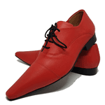 Sapato Masculino Italiano em Couro Social Executivo Vermelho House Ref: 155 Vermelho