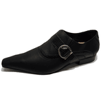 Sapato Masculino Italiano em Couro Social Executivo Preto Ninety Six Ref: 161 Preto