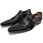 Sapato Masculino Italiano em Couro Social Executivo Preto Jackson Bico Fino Ref: 174 Preto