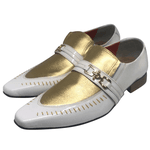 Sapato Masculino Italiano em Couro Social Executivo Dourado D'ore Bico Clássico Ref: 200 Dourado